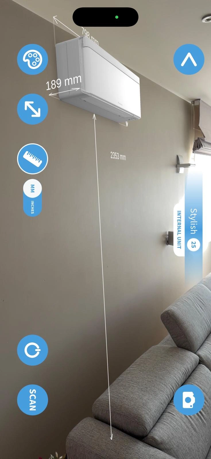 Daikin 3D-app: binnenunit in augmented reality